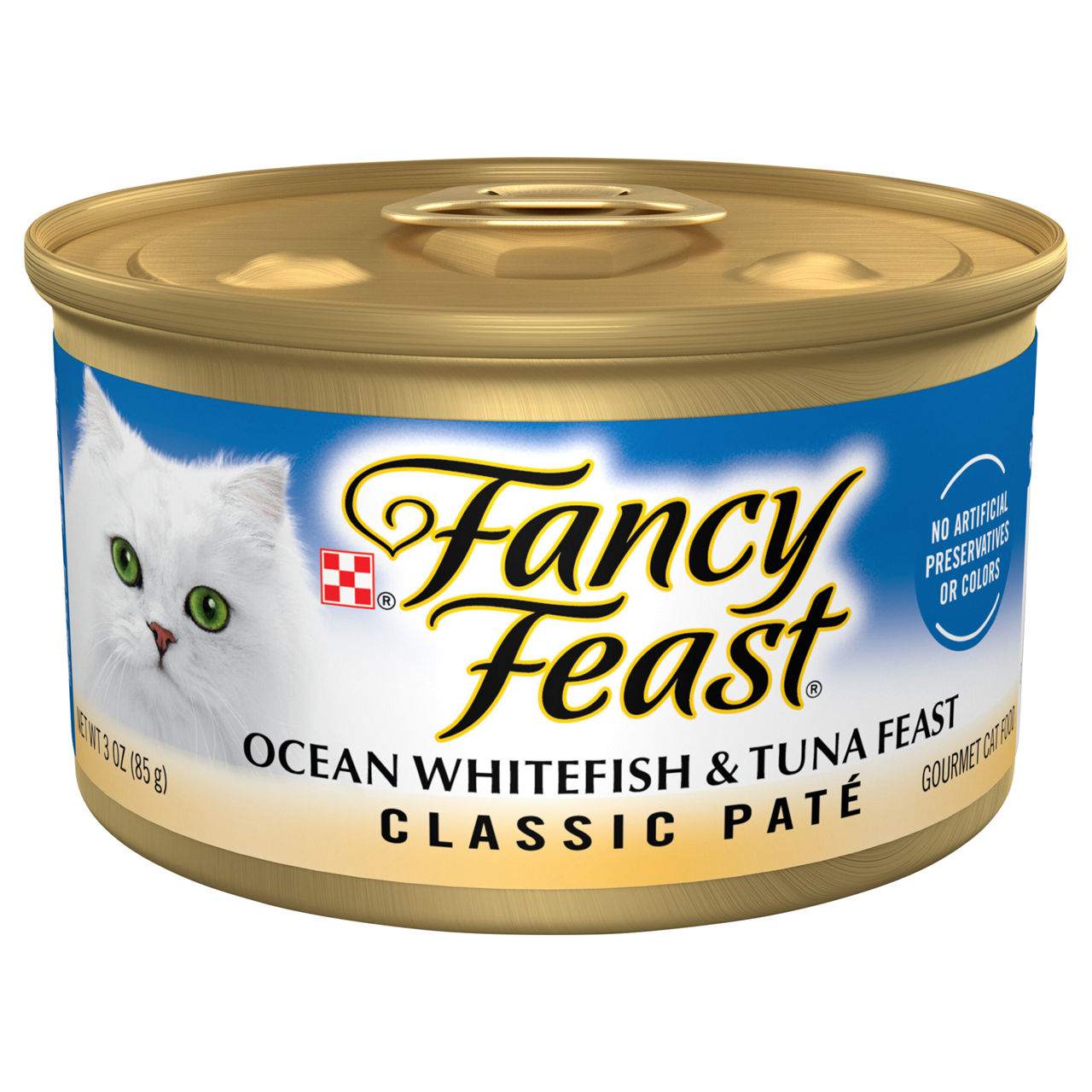 Fancy Feast Classic Pate Ocean Whitefish & Tuna Feast Cat Food 3 oz