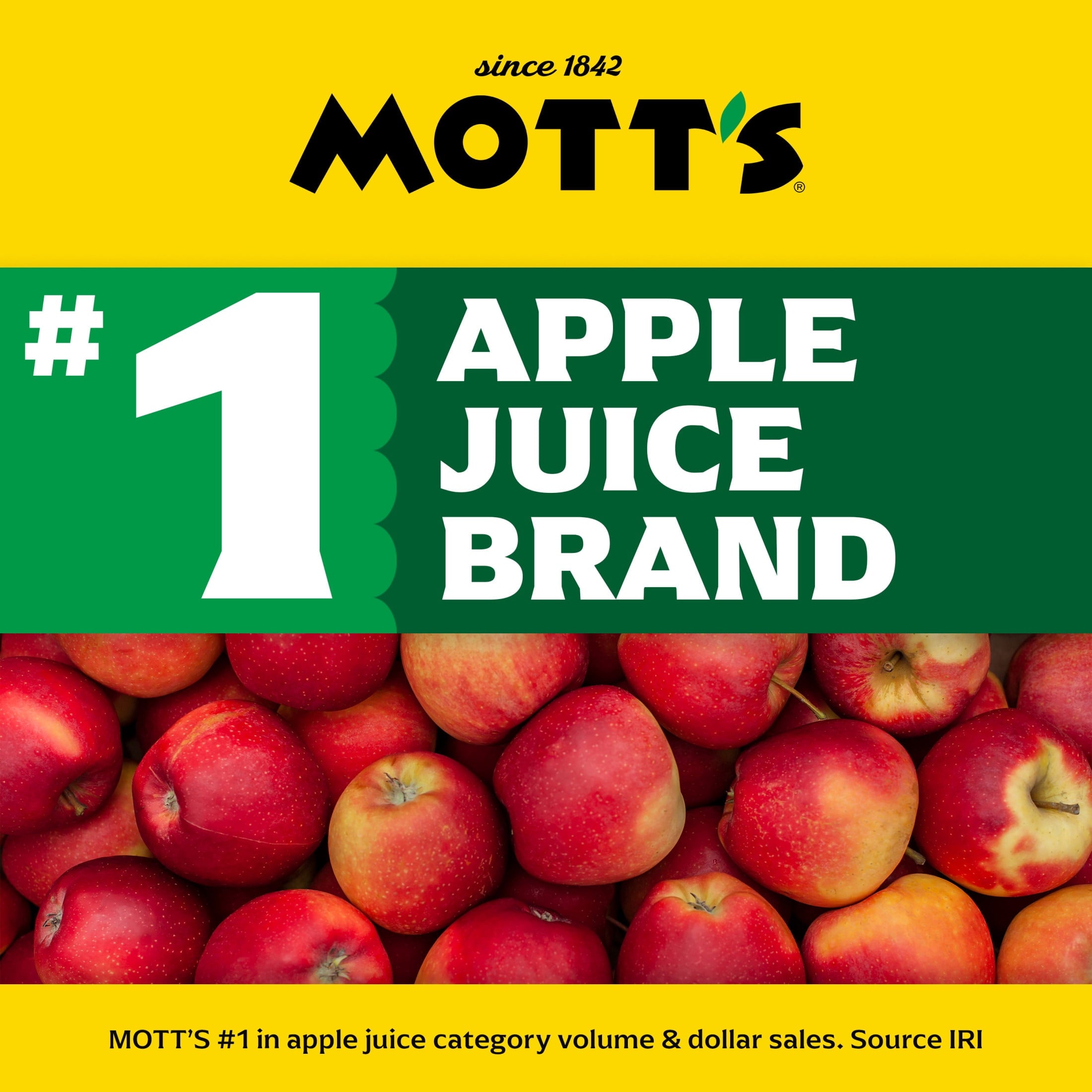 Mott's 100% Apple Juice Pulp-Free 8 fl oz 6 Count Bottles
