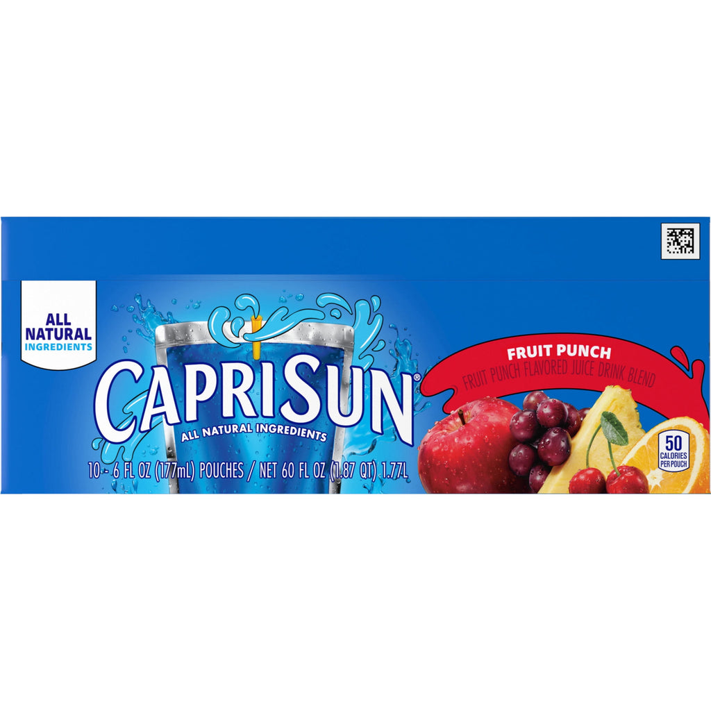 Capri Sun Fruit Punch Flavored Juice Drink Blend 6 fl oz 10 Pack