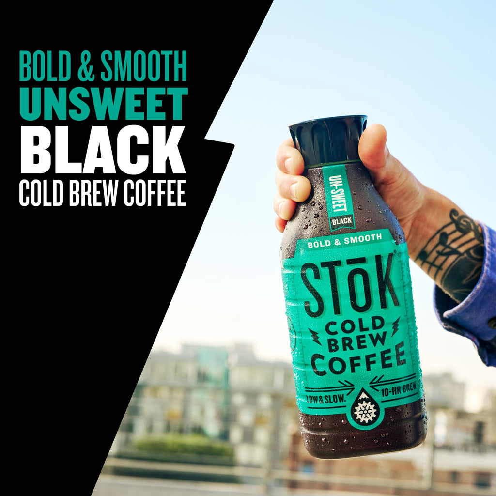 SToK Bold & Smooth Medium Roast Black Unsweetened Ready to Drink Cold Brew Coffee 48 fl oz Bottle