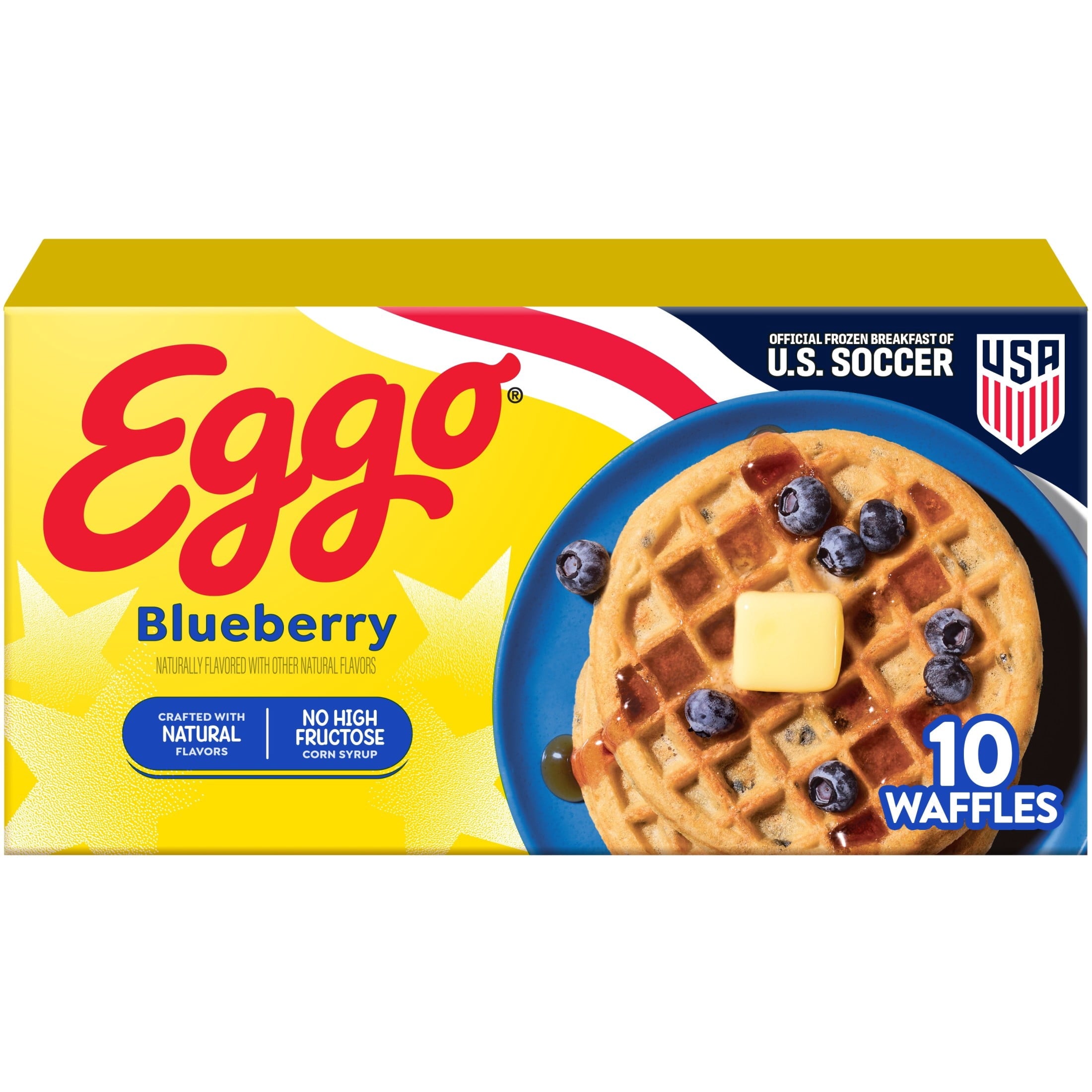 Eggo Blueberry Waffles Frozen Breakfast 12.3 Oz 10 Count