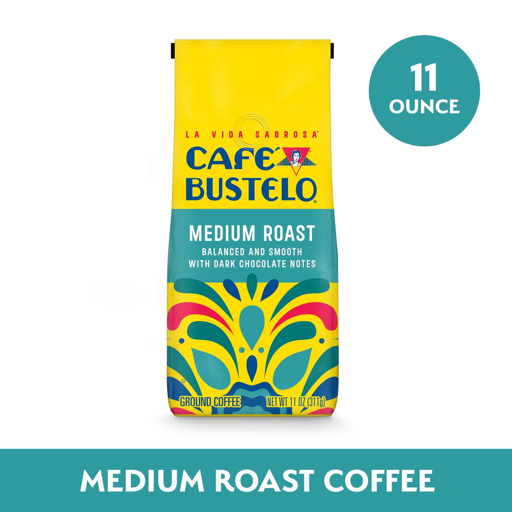 Café Bustelo Naturally Caffeinated Medium Roast Ground Coffee 11 oz Bag