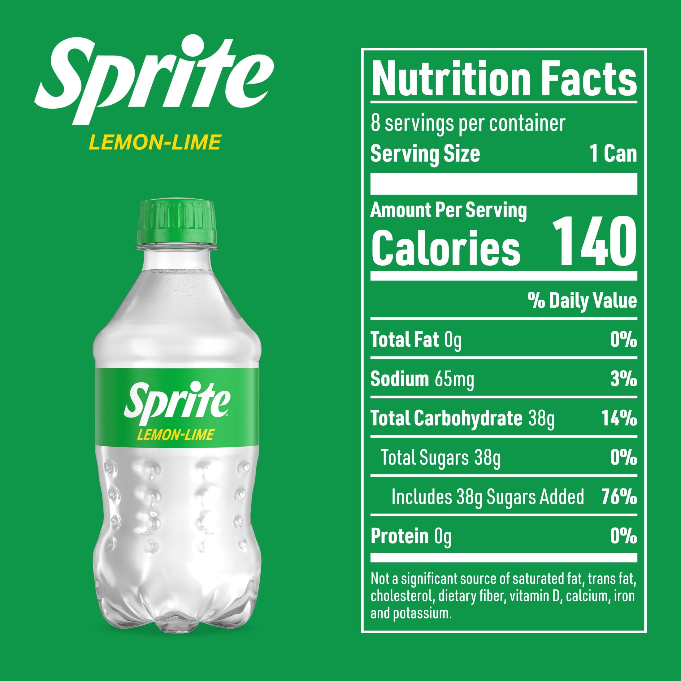 Sprite Lemon Lime Soda Pop Bottles 12 Fl Oz 8 Pack