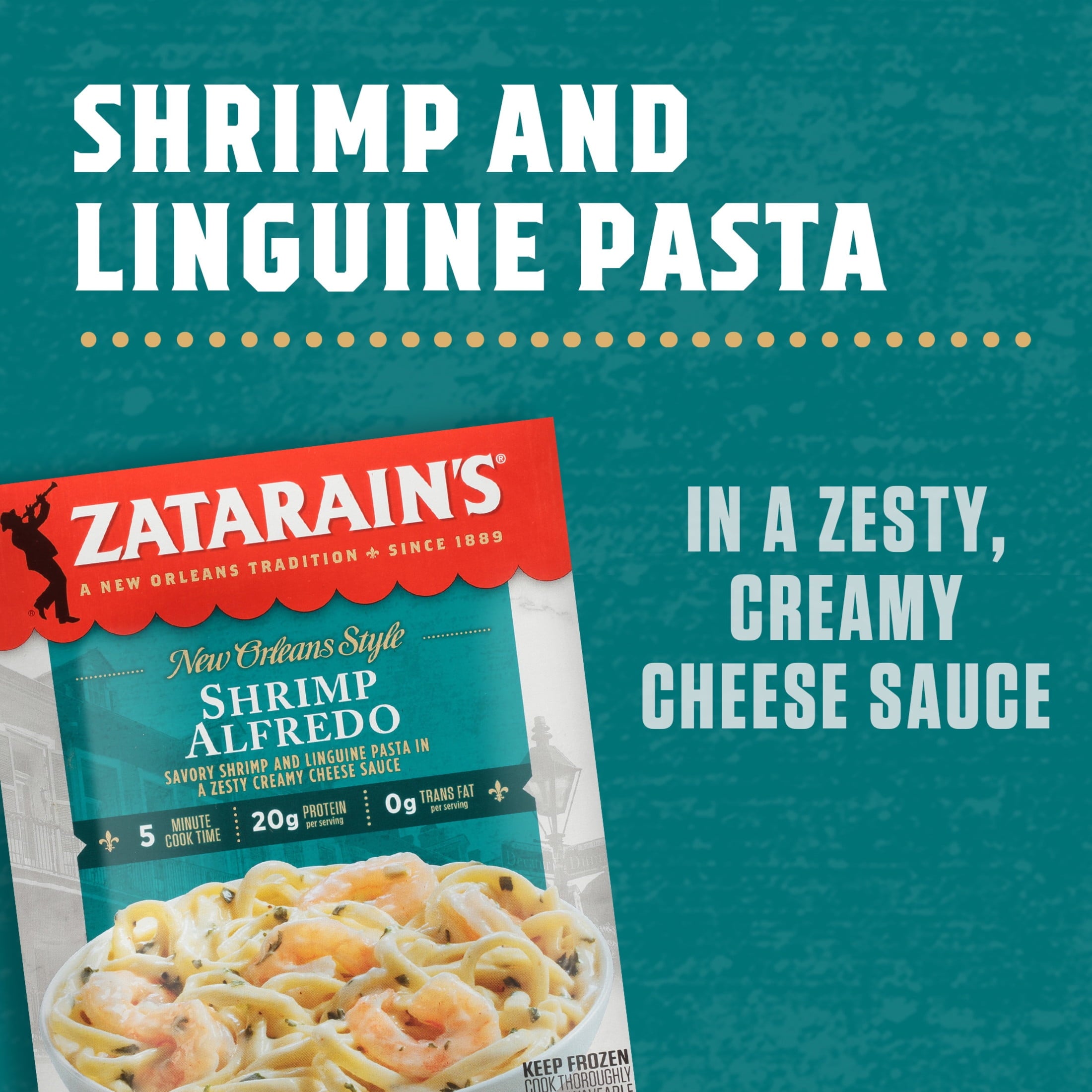 Zatarain's No Artificial Flavors Frozen Shrimp Alfredo 10.5 Oz