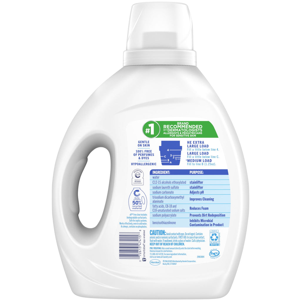 all Free Clear Liquid Laundry Detergent 73 oz 58 Loads