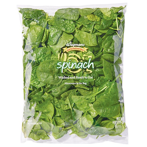 Wegmans Microwavable Spinach 9 Oz