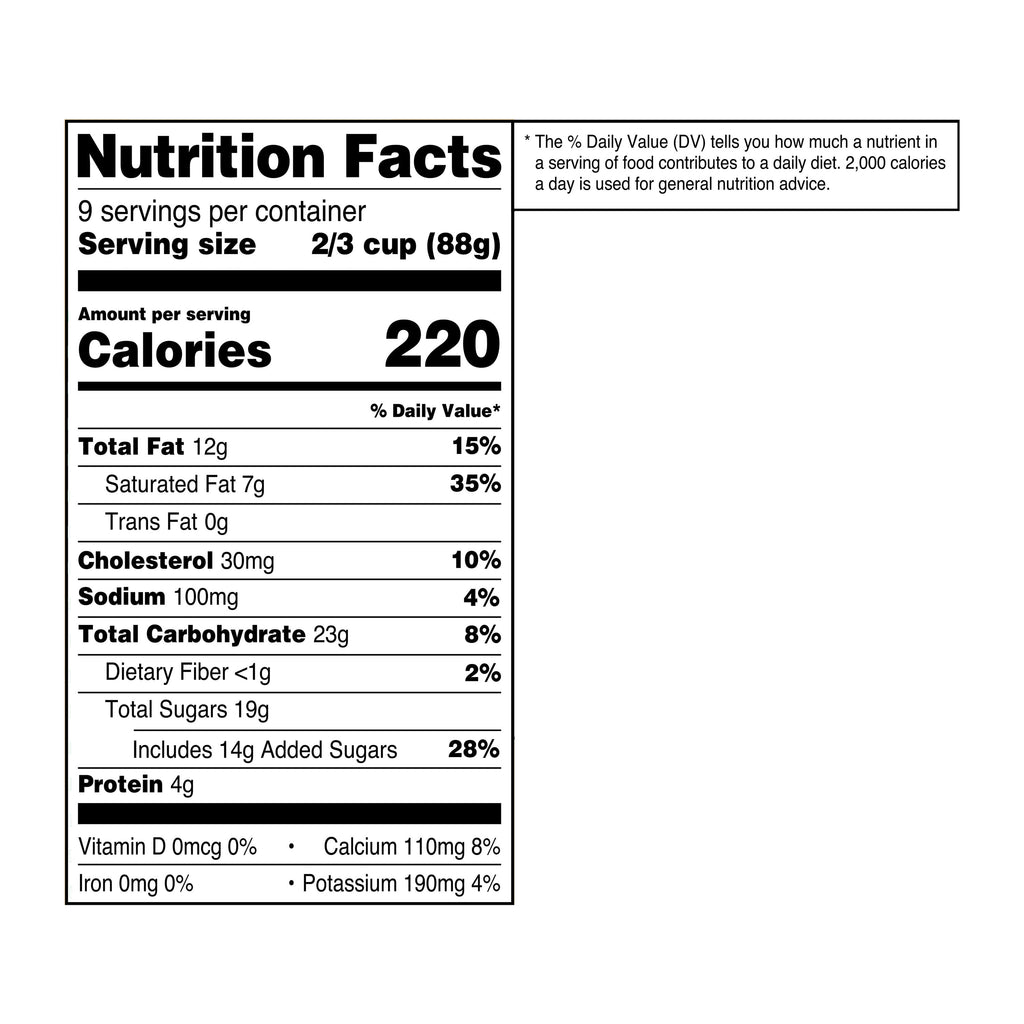 Great Value Peanut Butter Cup Vanilla Ice Cream 48 Fl Oz