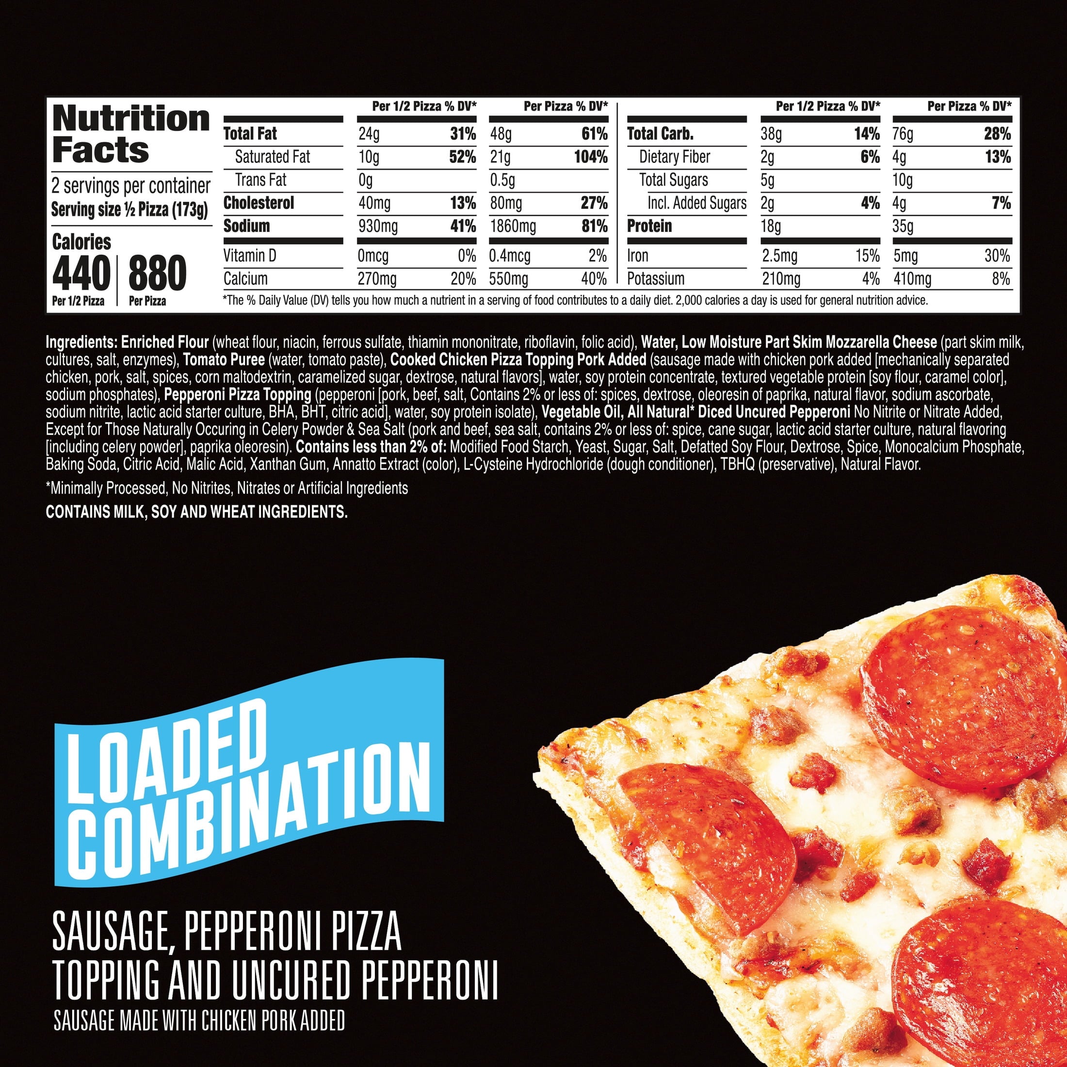 Totino's Ultimate Frozen Pizza Loaded Combination 12.21 Oz