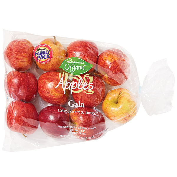 Wegmans Organic Gala Apples Bagged Family Pack 3 Lb