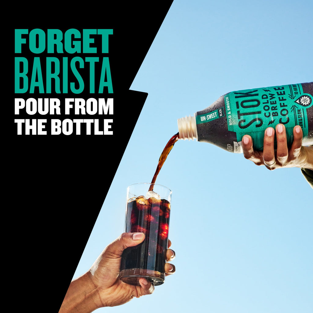 SToK Bold & Smooth Medium Roast Black Unsweetened Ready to Drink Cold Brew Coffee 48 fl oz Bottle
