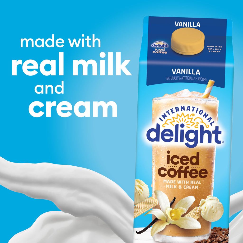 International Delight Vanilla Naturally Caffeinated Medium-Light Roast Iced Coffee 64 fl oz Carton