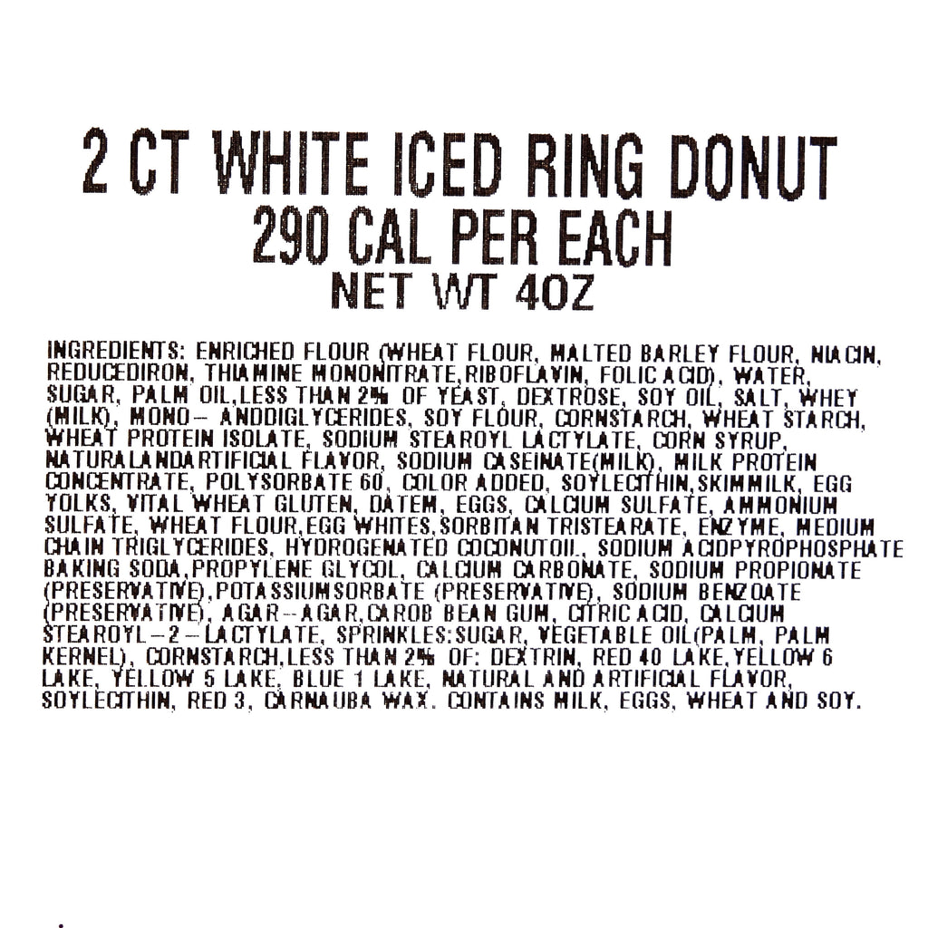 Regular Vanilla Iced Donuts 4 Oz 2 Count Freshness Guaranteed
