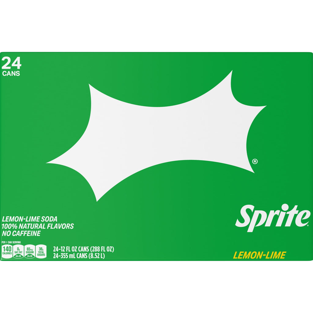 Sprite Lemon-Lime Caffeine Free Soda Pop Cans 12 Fl Oz 24 Pack