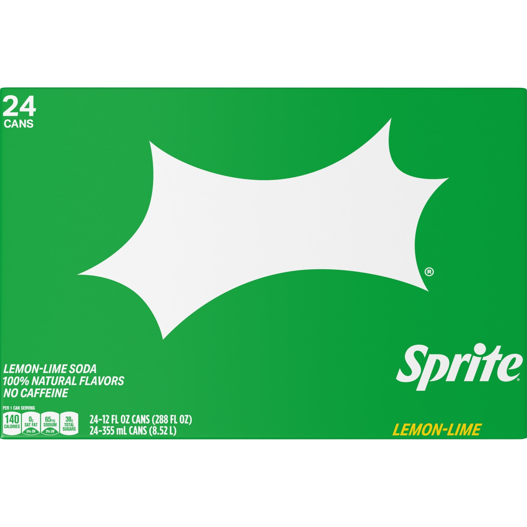Sprite Lemon-Lime Caffeine Free Soda Pop Cans 12 Fl Oz 24 Pack