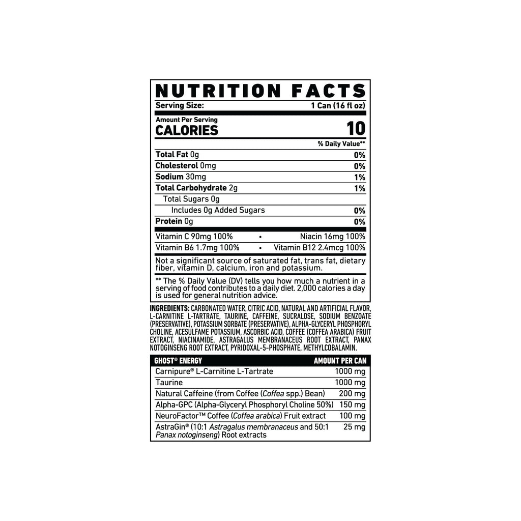 GHOST Energy Orange Cream Zero Sugar Energy Drink 16 fl oz Single Can