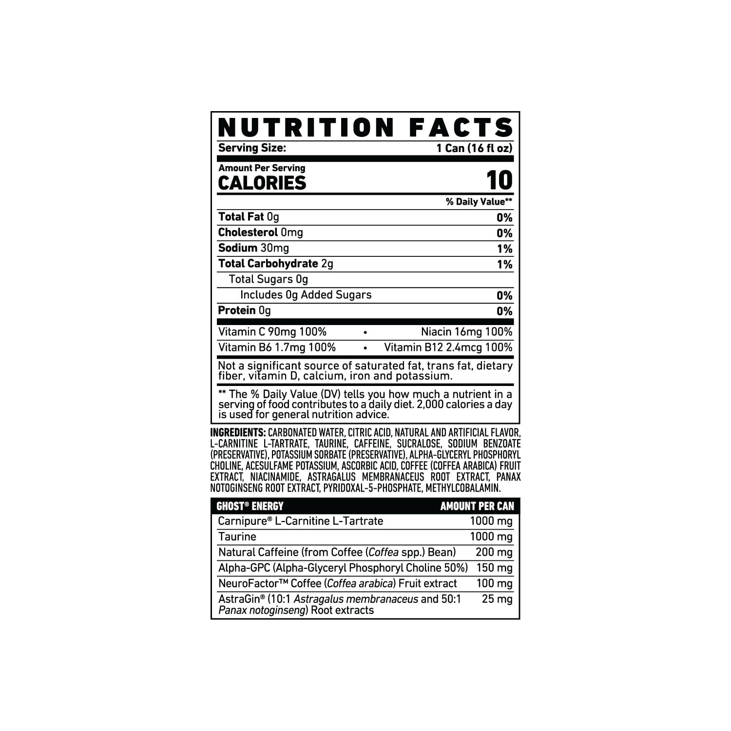 GHOST Energy Orange Cream Zero Sugar Energy Drink 16 fl oz Single Can