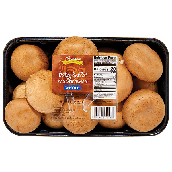 Wegmans Whole Baby Bella Mushrooms 10 Oz