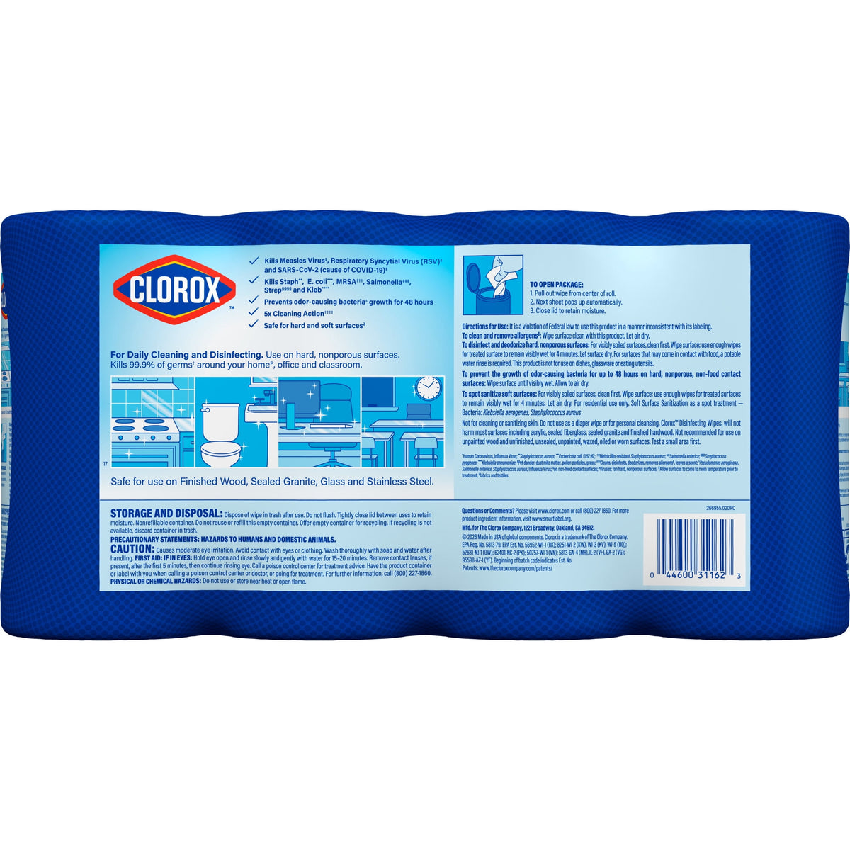 Clorox Disinfecting Wipes Back to School Variety Pack 75 Count Pack of 4