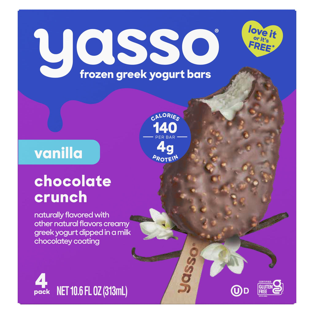 Yasso Vanilla Chocolate Crunch Frozen Greek Yogurt Bars 4 Count