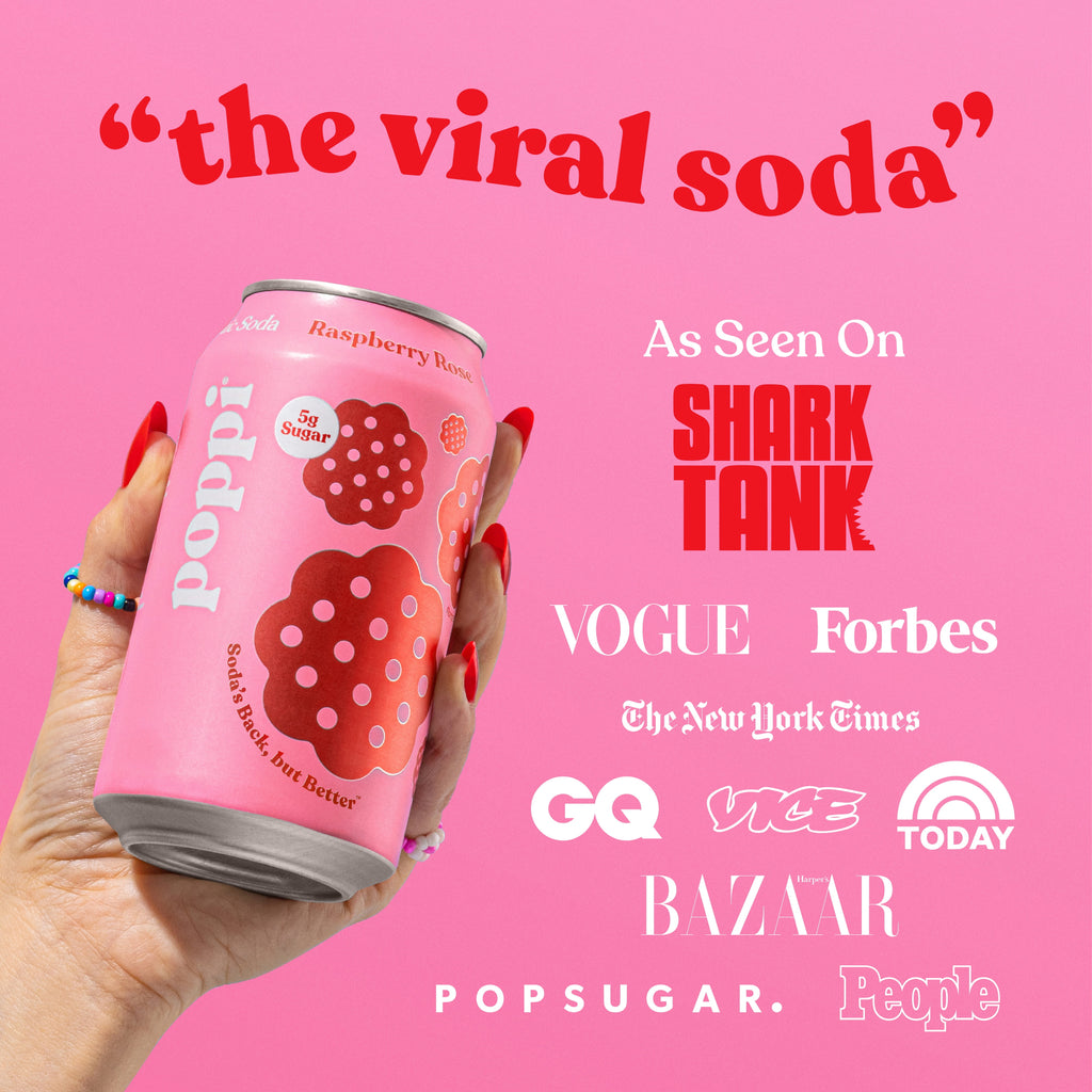 Poppi Raspberry Rose Prebiotic Soda Can 12 Fl Oz 1 Pack
