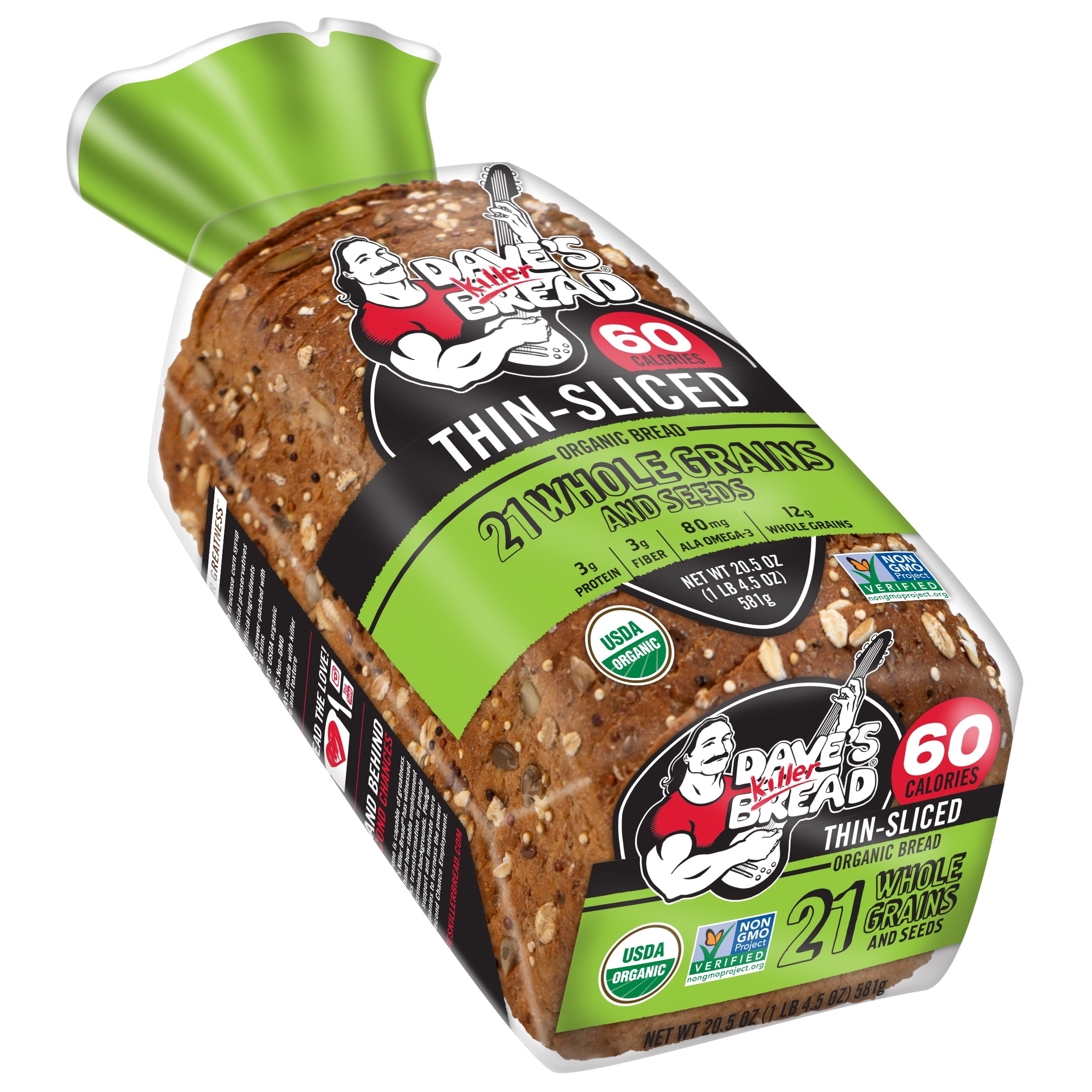 Organic Thin Sliced 21 Whole Grains and Seeds Bread 20.5 Oz
