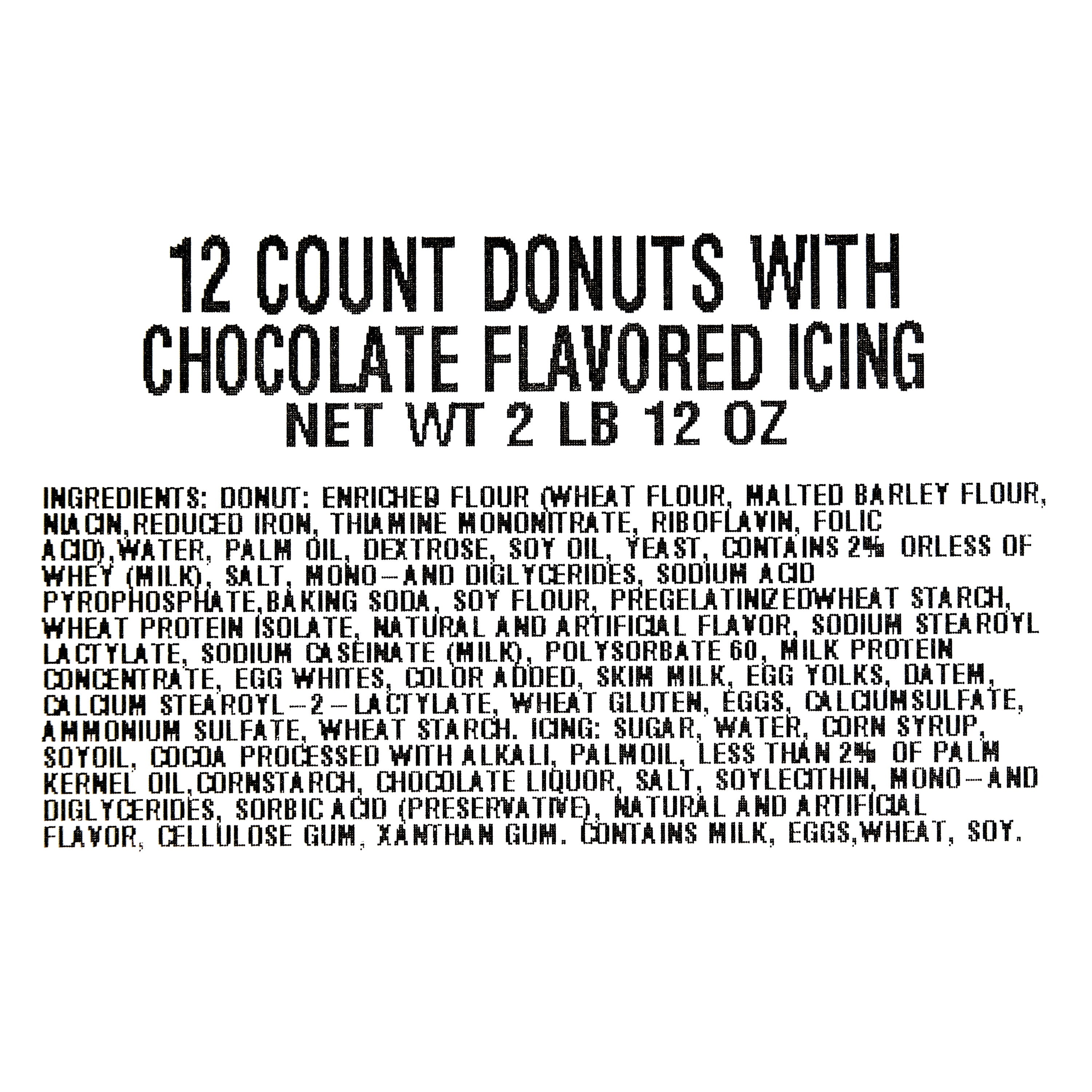 Chocolate Iced Donuts 12 Count 2 Lb 12 Oz Freshness Guaranteed
