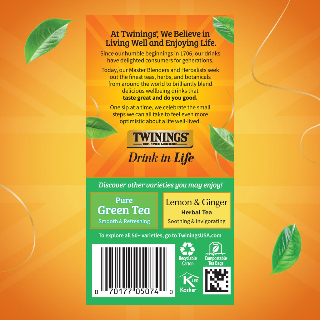 Twinings Green Tea with Jasmine Tea Bags 20 Count