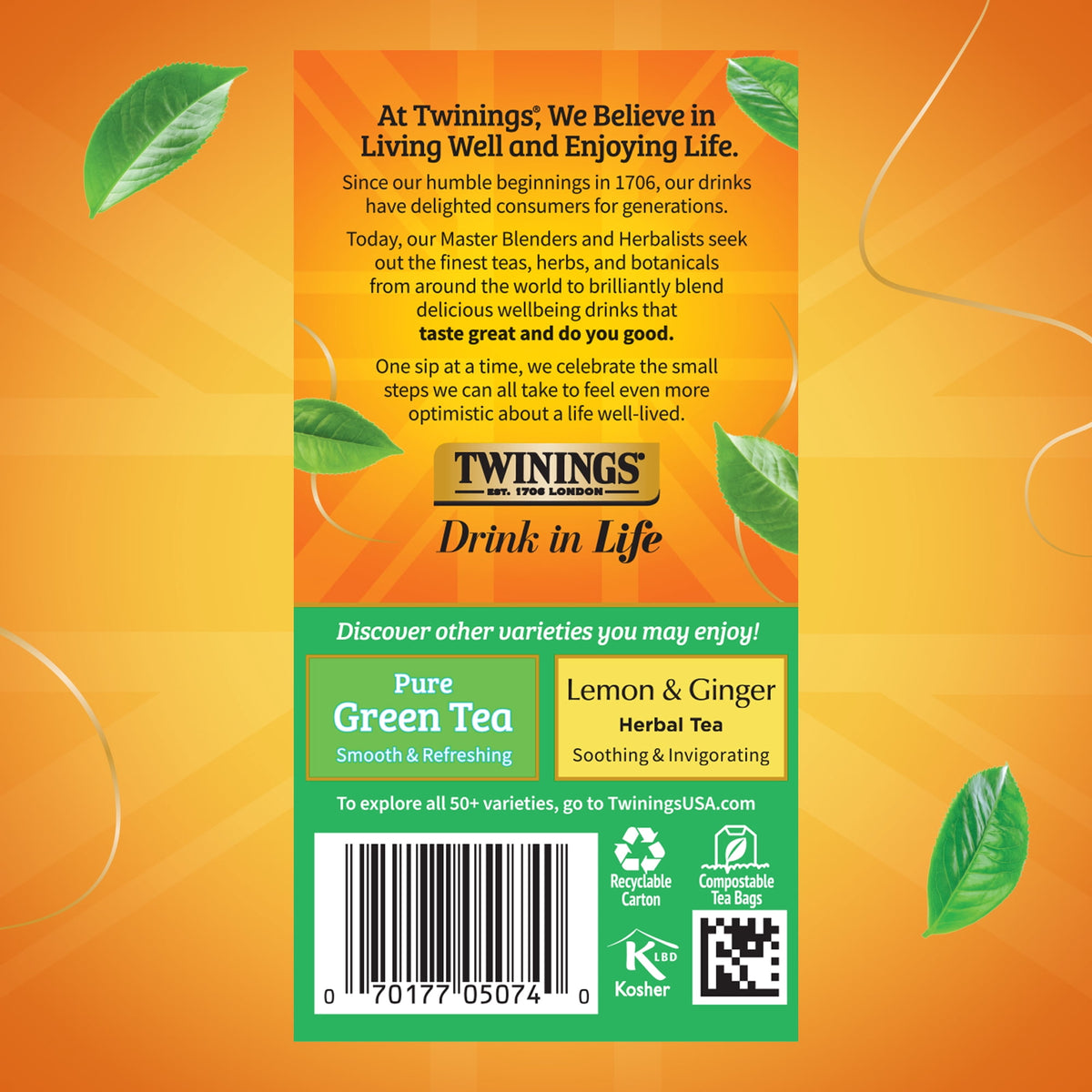 Twinings Green Tea with Jasmine Tea Bags 20 Count