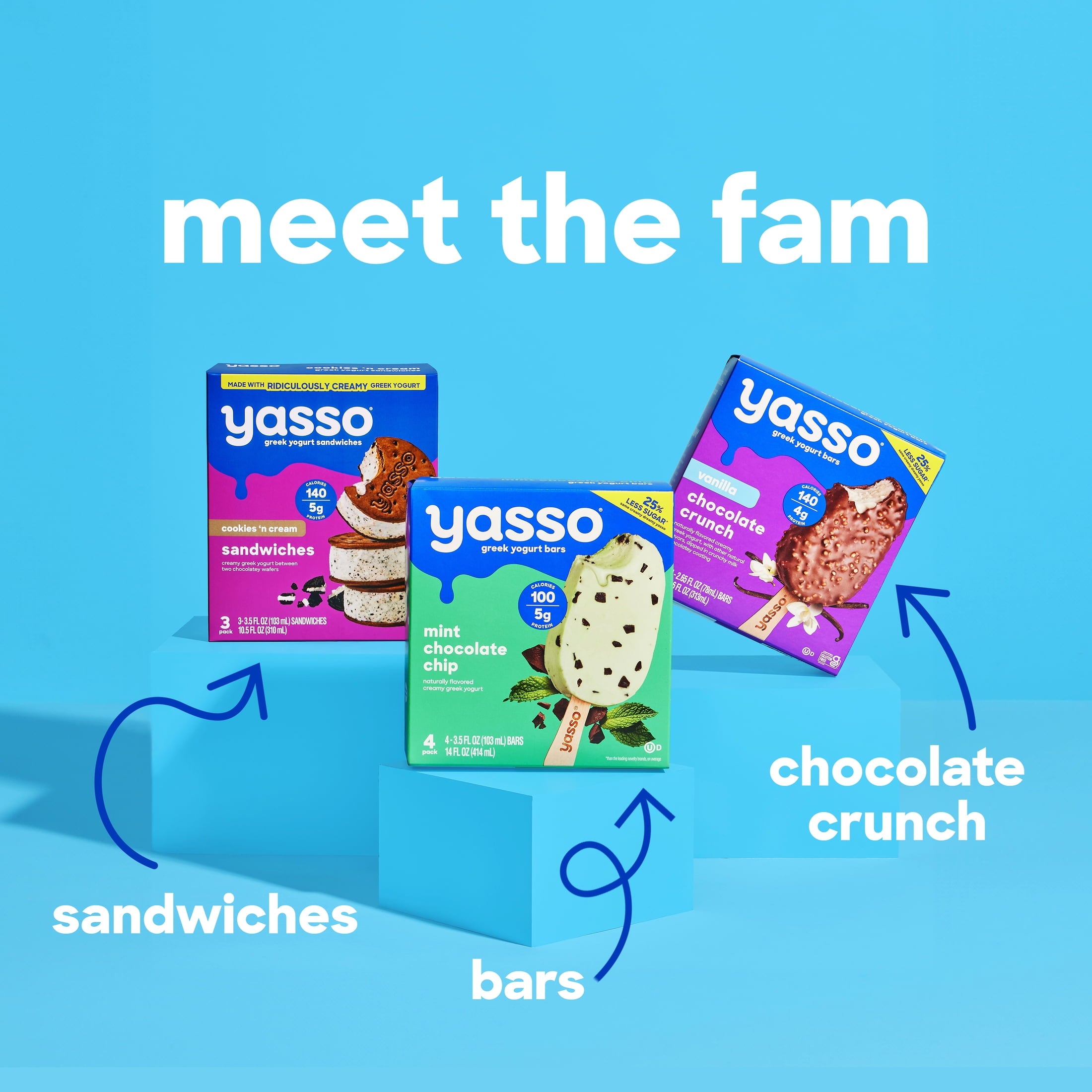 Yasso Strawberry Chocolate Crunch Frozen Greek Yogurt Bars 4 Count