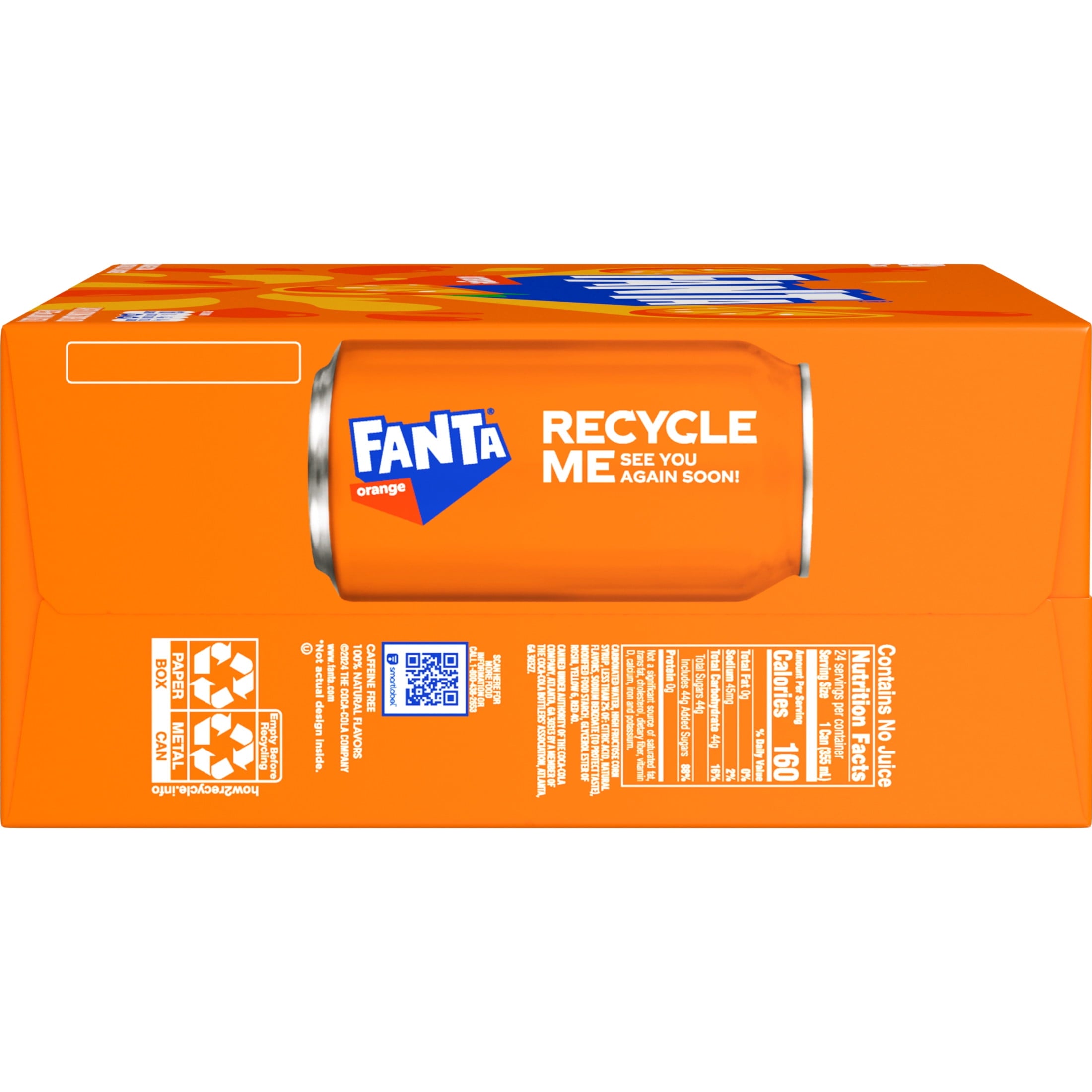 Fanta Orange Soda Pop Cans 12 Fl Oz 24 Pack