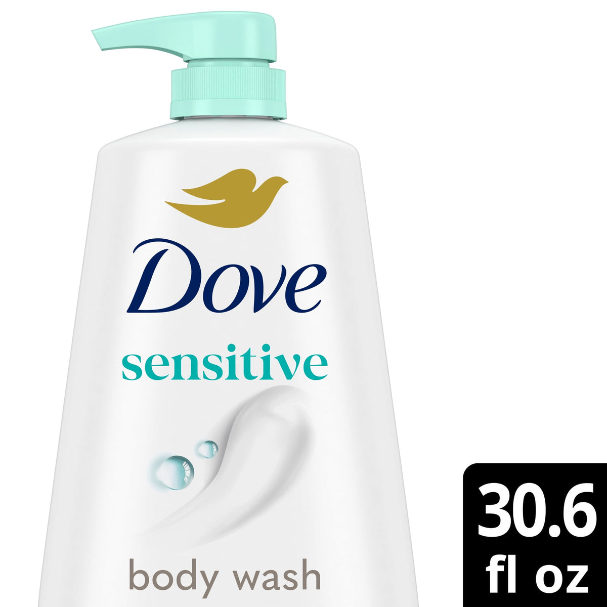 Dove Sensitive Skin Body Wash Hypoallergenic Moisturizing Cleanser 30.6 fl oz