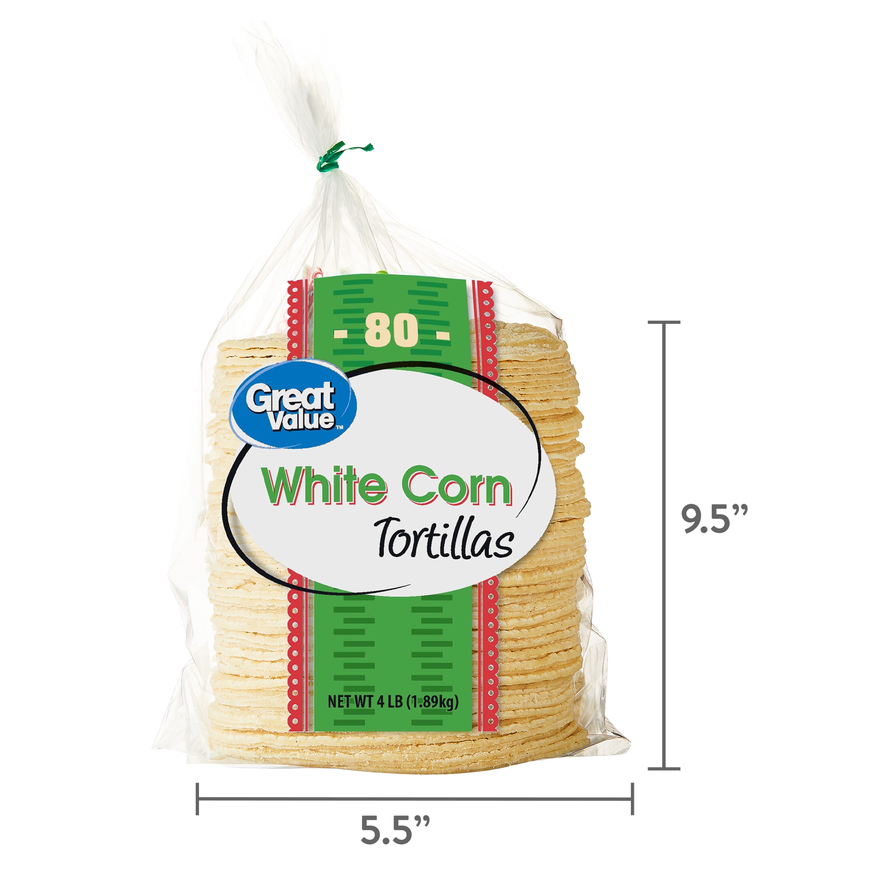 White Corn Tortillas 66.67 Oz 80 Count Great Value