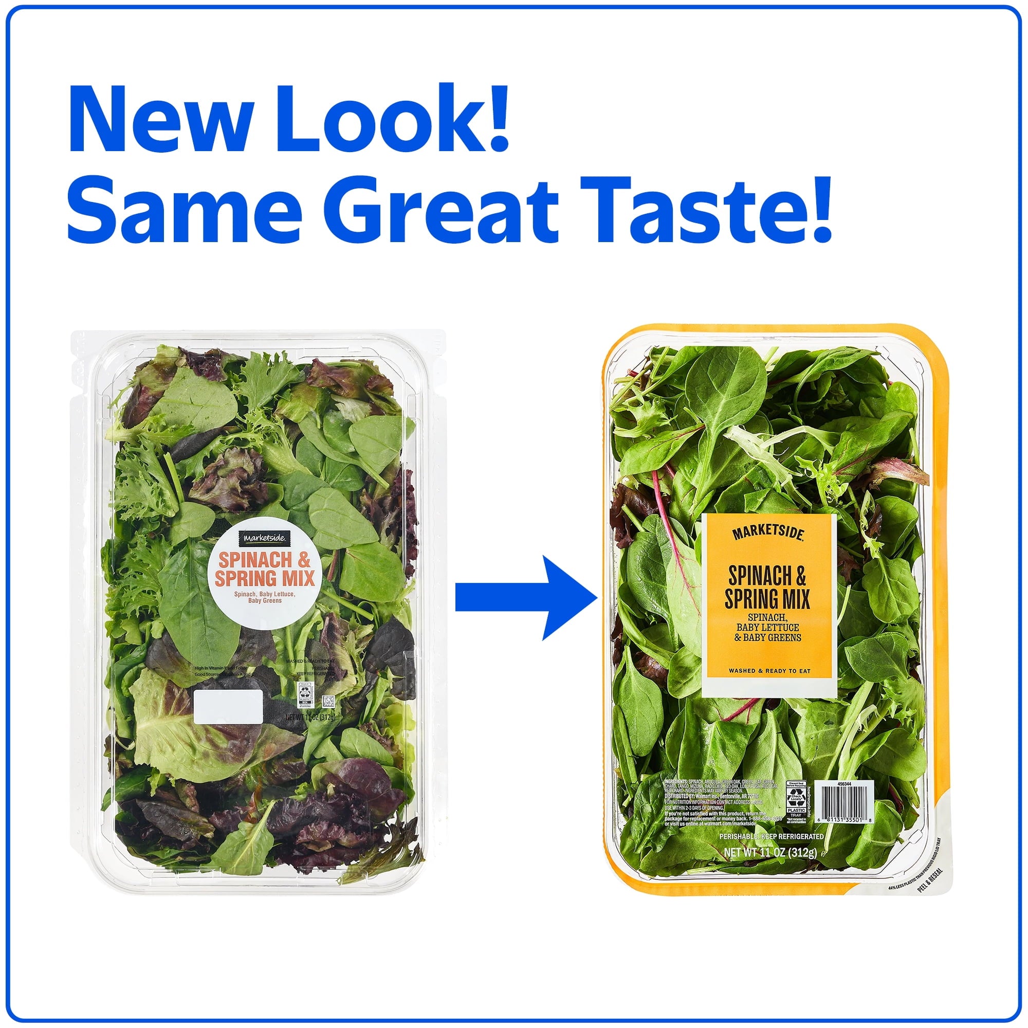 Fresh Spinach and Spring Mix 11 Oz Tray