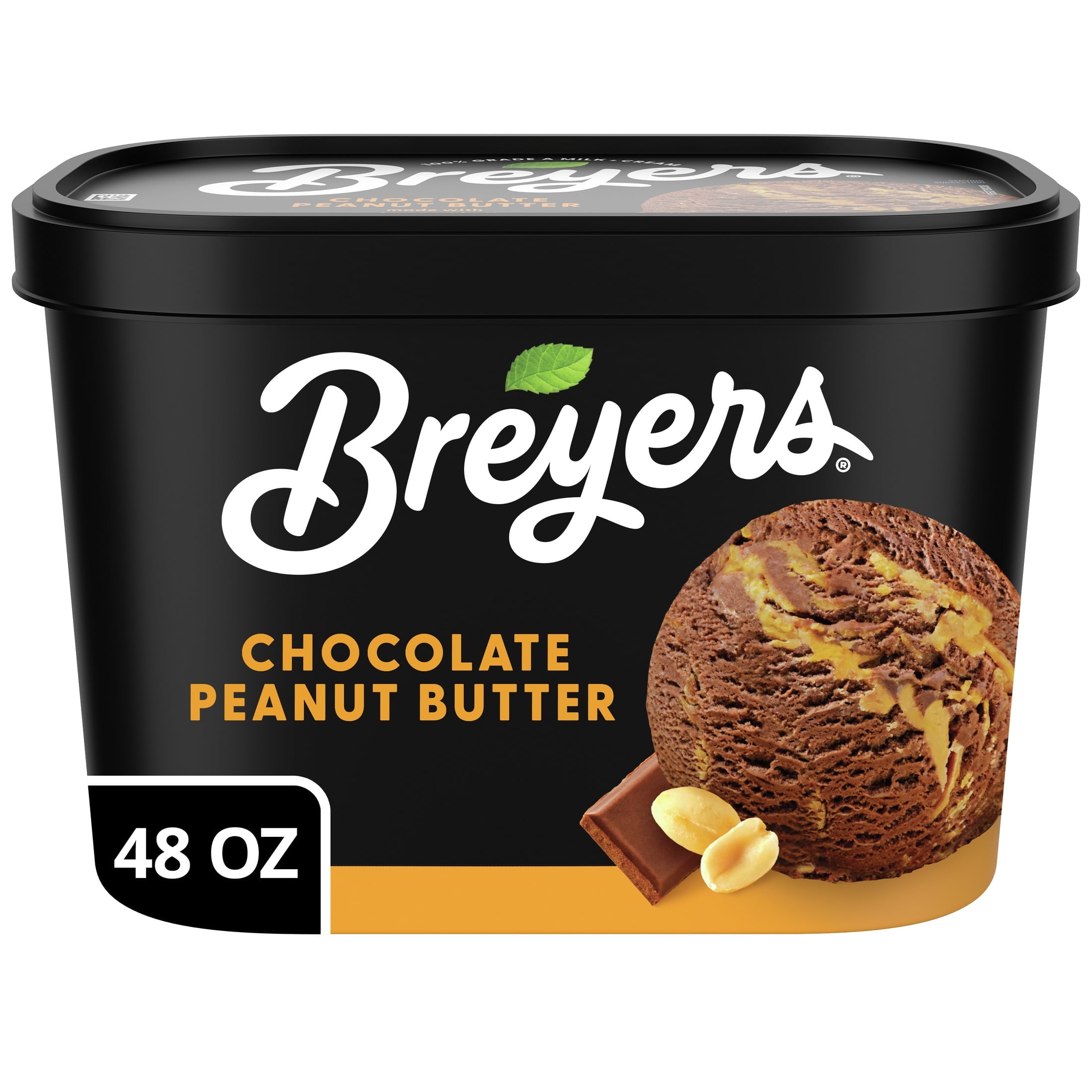 Chocolate Peanut Butter Ice Cream 48 Oz 1 Count Breyers