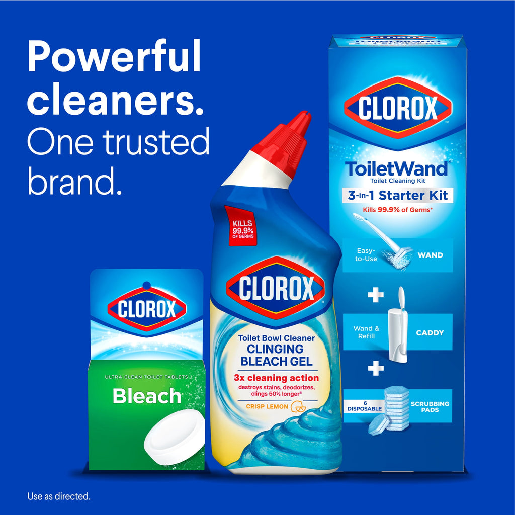 Clorox Toilet Bowl Cleaner Clinging Bleach Gel Crisp Lemon 24 fl oz