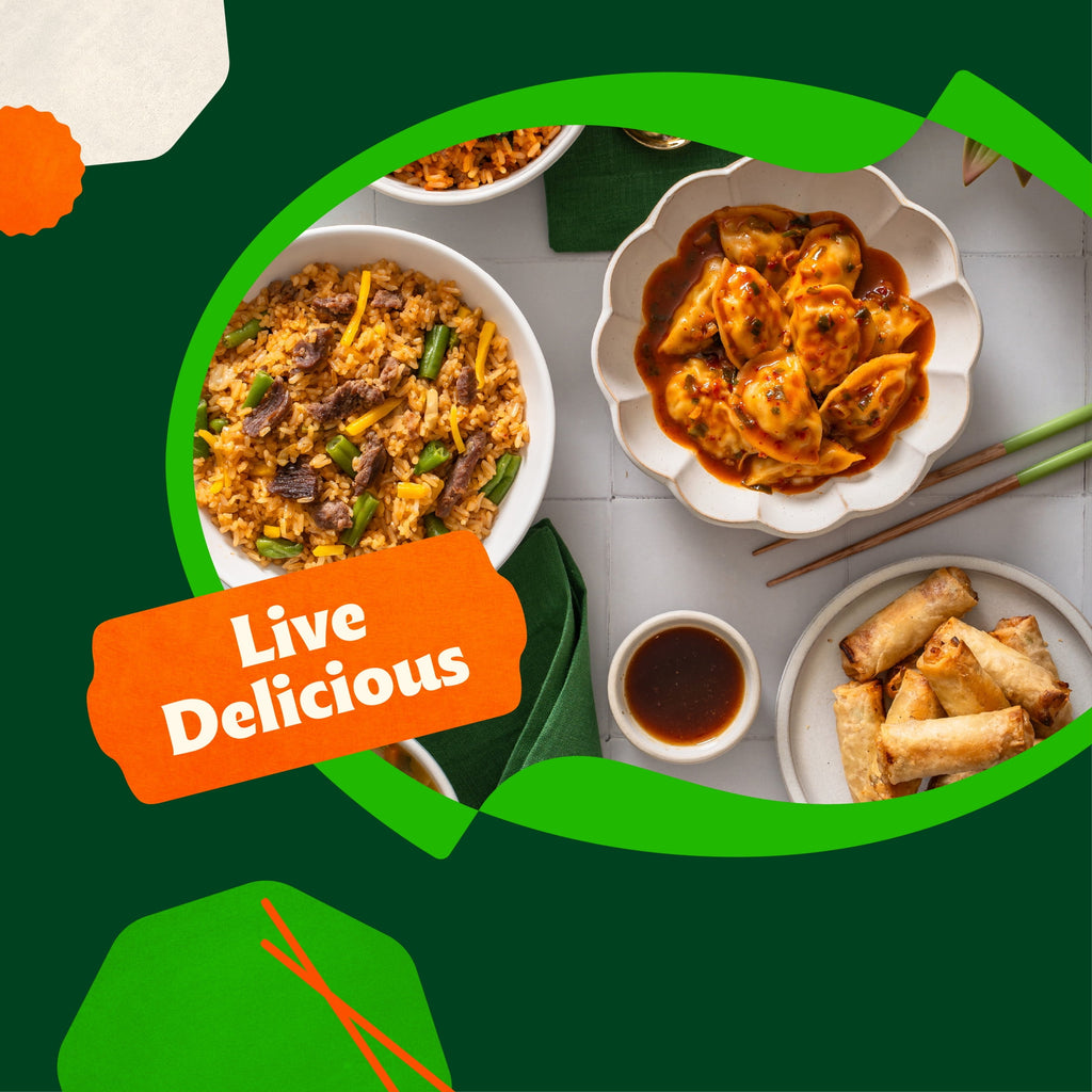 Bibigo Vegetable & Pork Spicy Sauced Dumplings Frozen 9.01 Oz