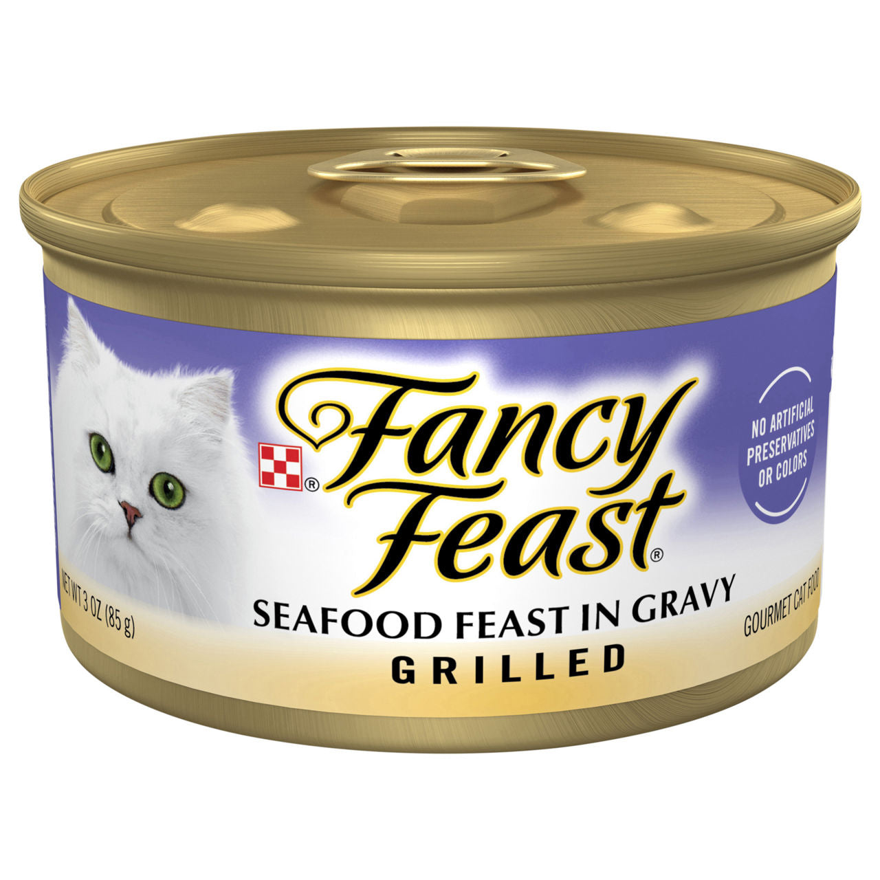 Fancy Feast Gourmet Grilled Seafood Feast in Gravy Cat Food 3 oz