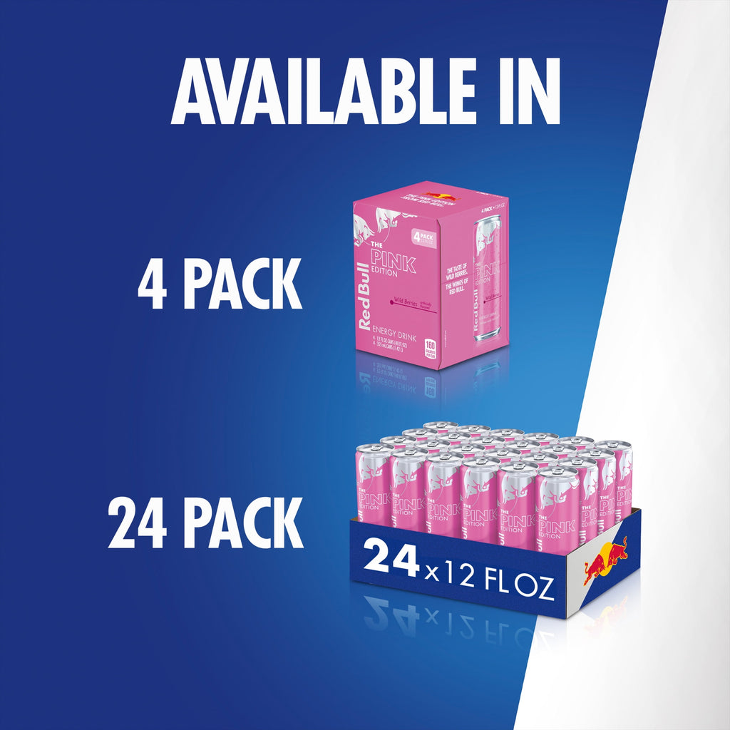 Red Bull Pink Edition Wild Berries Energy Drink 12 fl oz Single Can