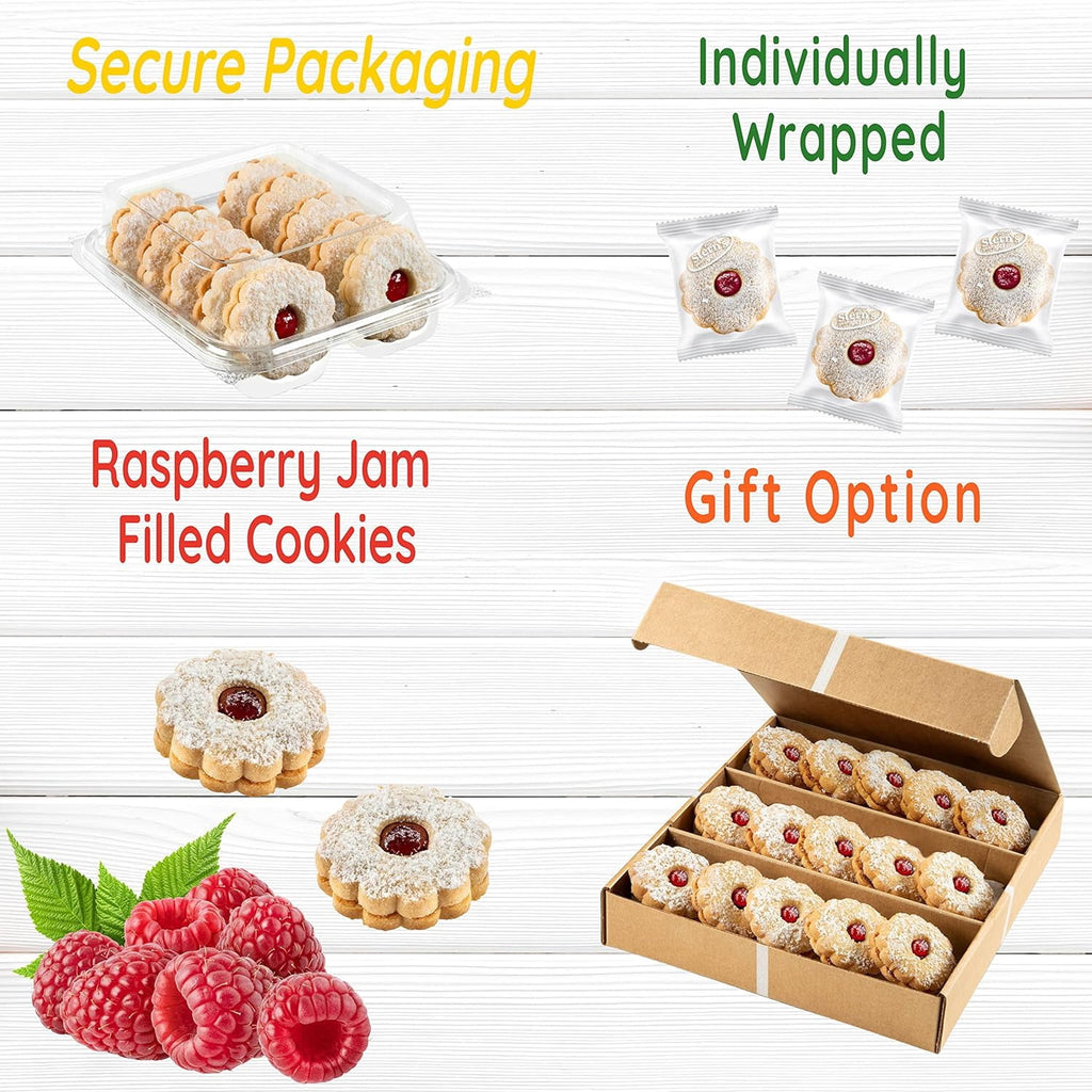 Linzer Tart Cookies Raspberry Jam 9 Oz 10 Count Stern's Bakery