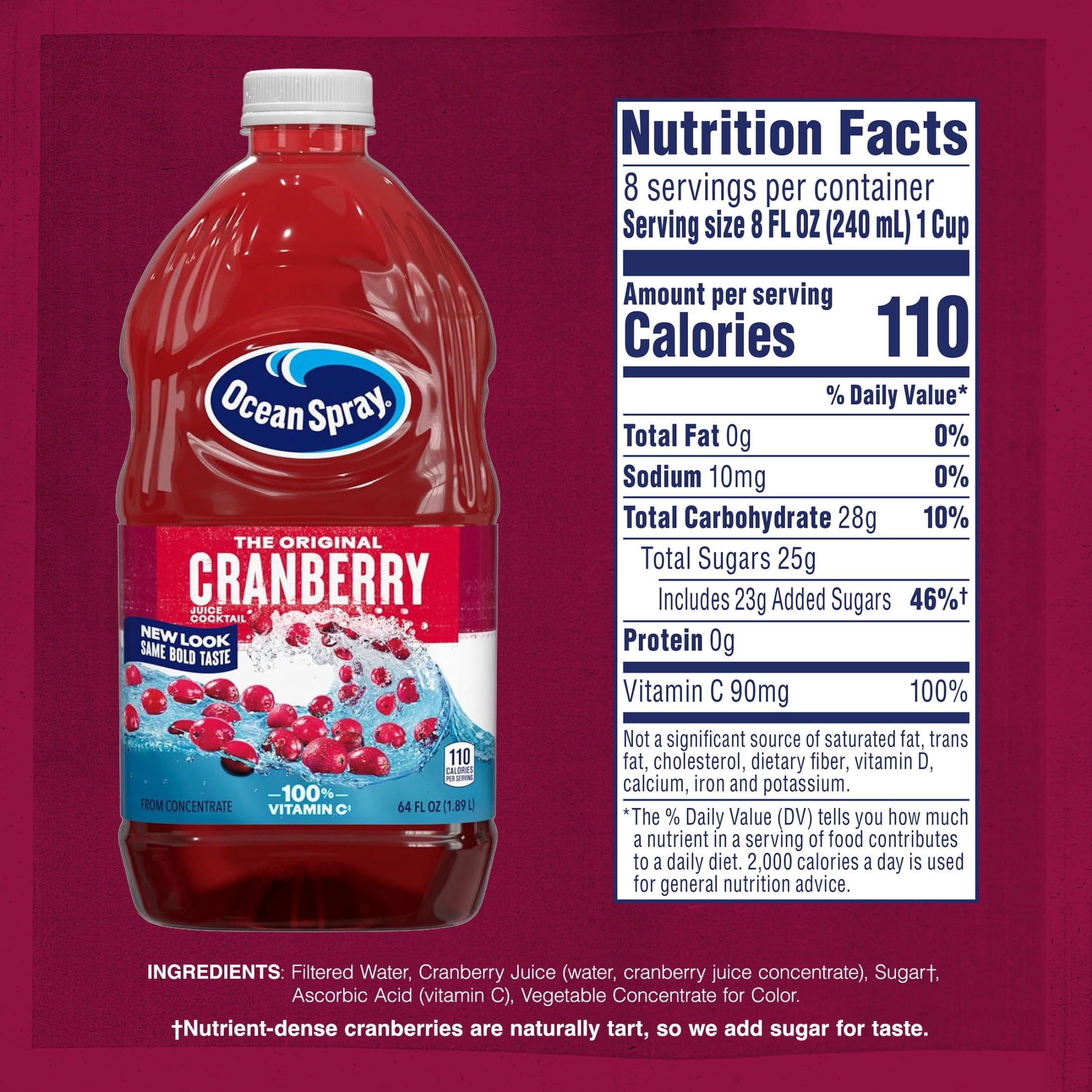 Ocean Spray Cranberry Juice Cocktail 64 fl oz Bottle