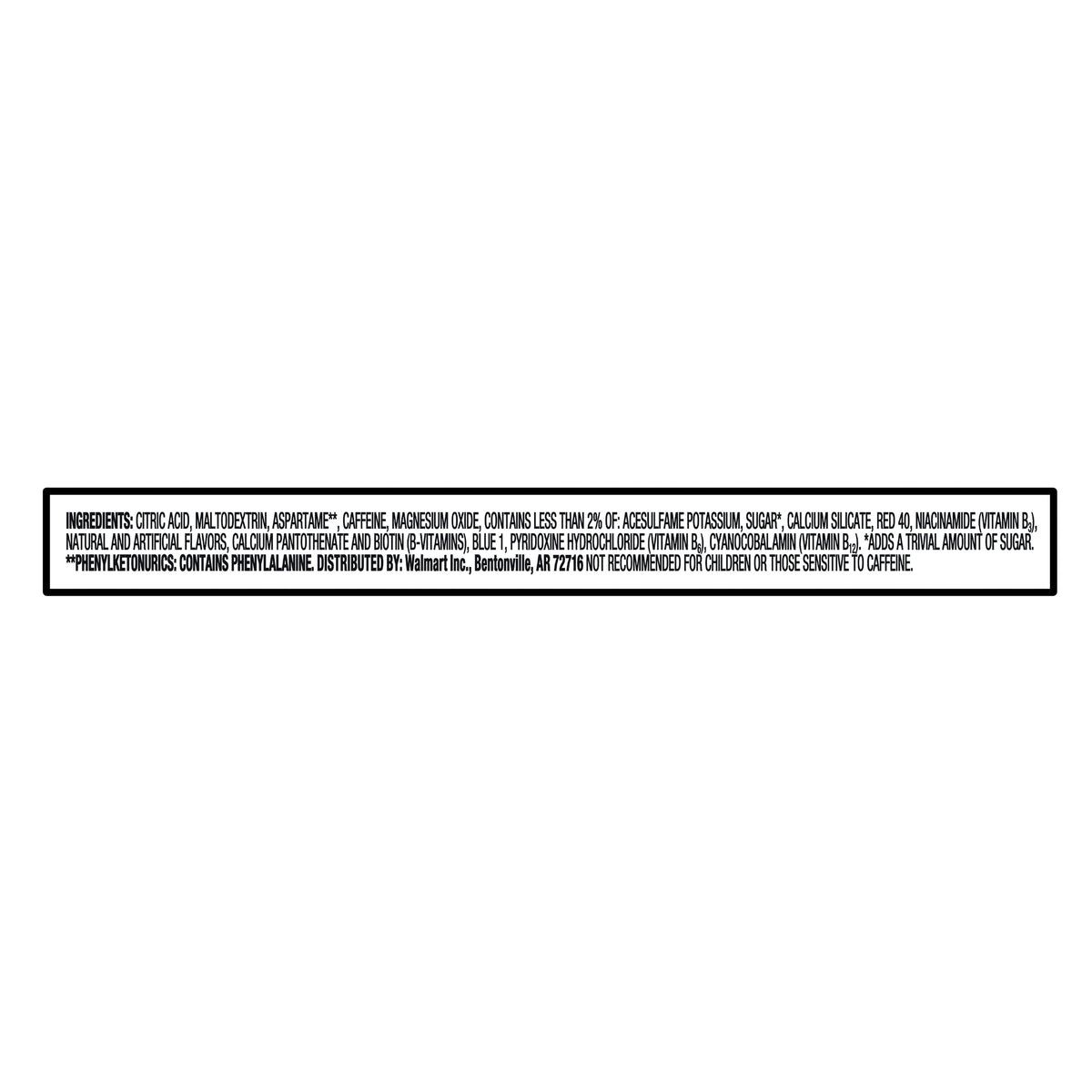 Great Value Sugar-Free Blueberry Acai Energy Drink Mix Packets 0.08 oz 10 Count