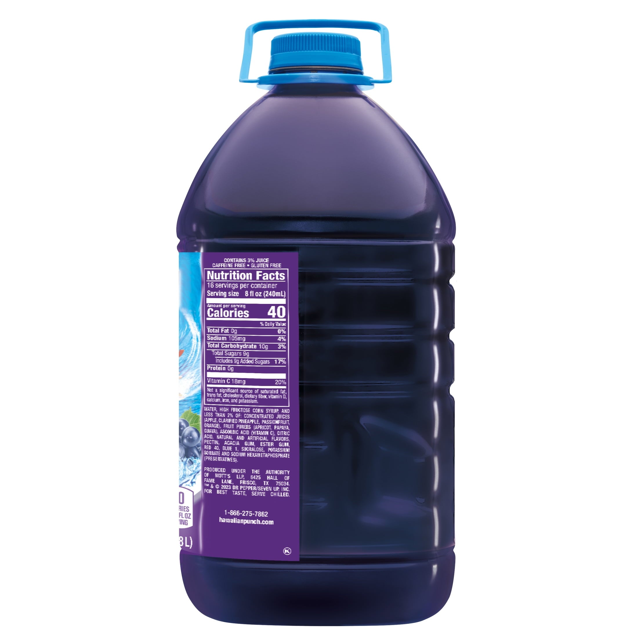 Hawaiian Punch Cowabunga Grape Juice Drink 1 gal Bottle