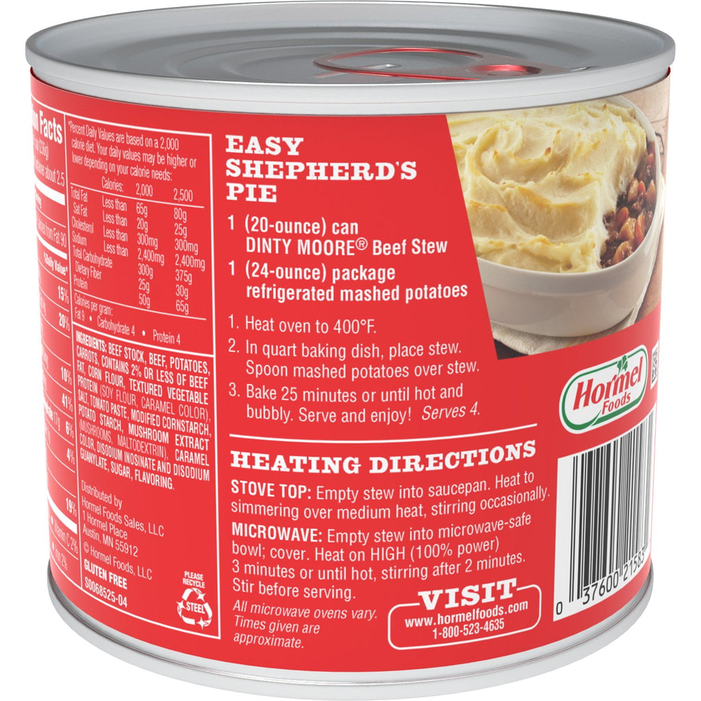 Dinty Moore Beef Stew with Potatoes and Carrots Shelf Stable 20 Oz