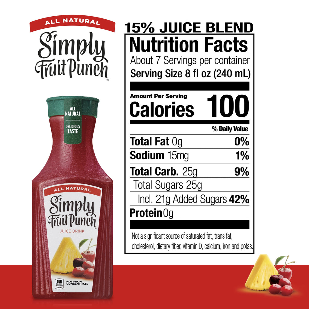 Simply Fruit Punch Juice Drink 52 fl oz Bottle