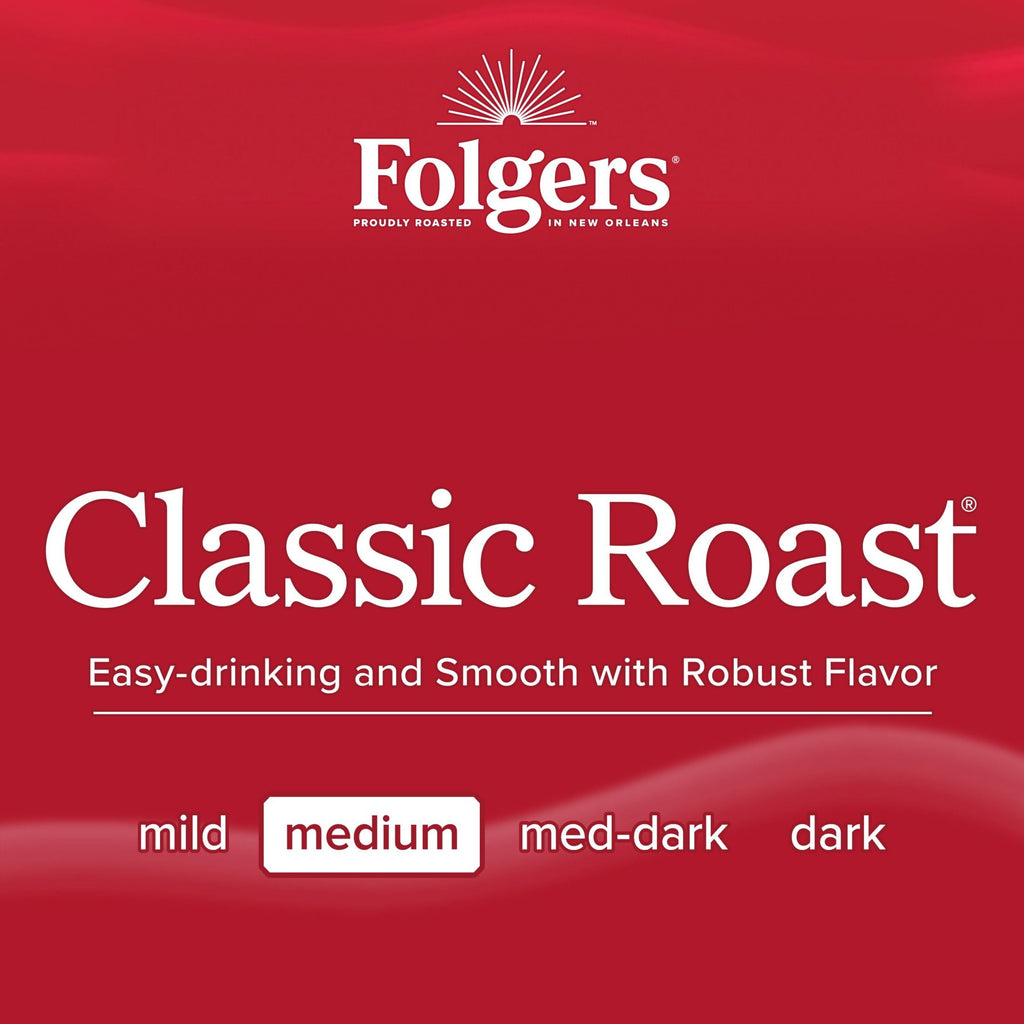 Folgers Classic Roast Naturally Caffeinated Medium Instant Coffee 12 oz Jar