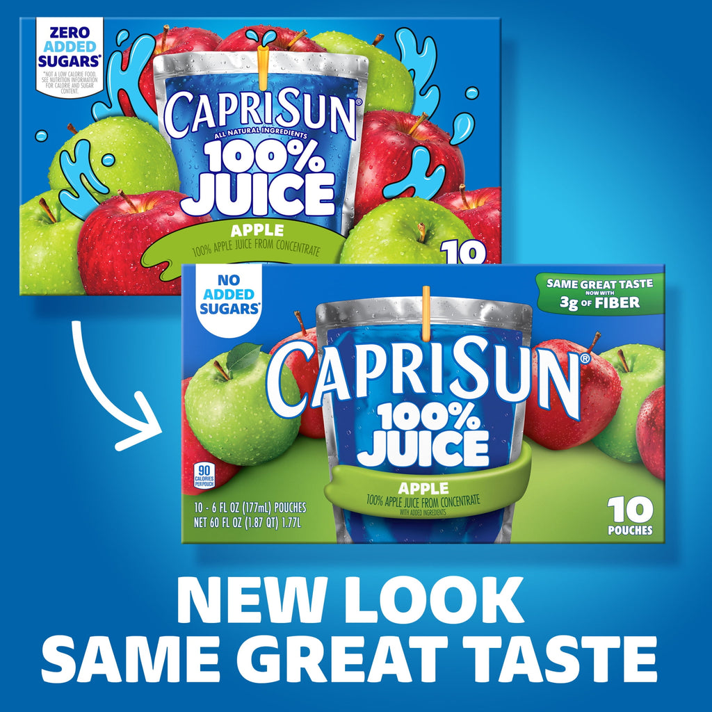 Capri Sun 100% Apple Juice From Concentrate Pulp-Free 6 fl oz 10 Pack