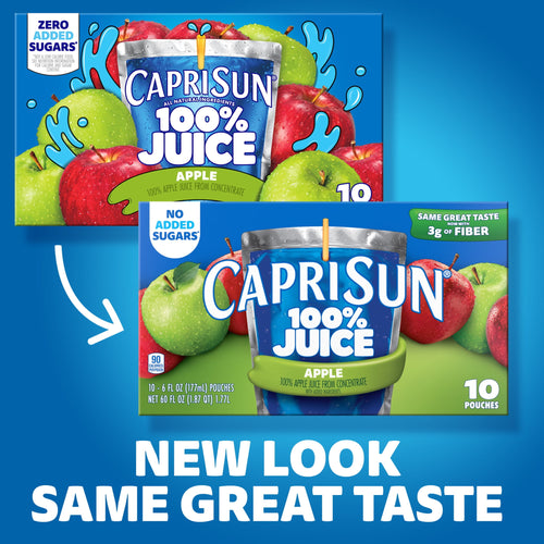 Capri Sun 100% Apple Juice From Concentrate Pulp-Free 6 fl oz 10 Pack