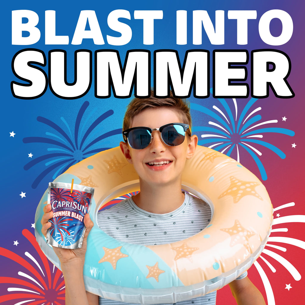 Capri Sun Summer Blast Passion Fruit Mango Flavored Juice Drink Blend 10 Count 6 fl oz Pouches