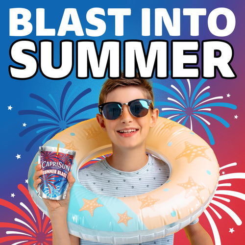 Capri Sun Summer Blast Passion Fruit Mango Flavored Juice Drink Blend 10 Count 6 fl oz Pouches