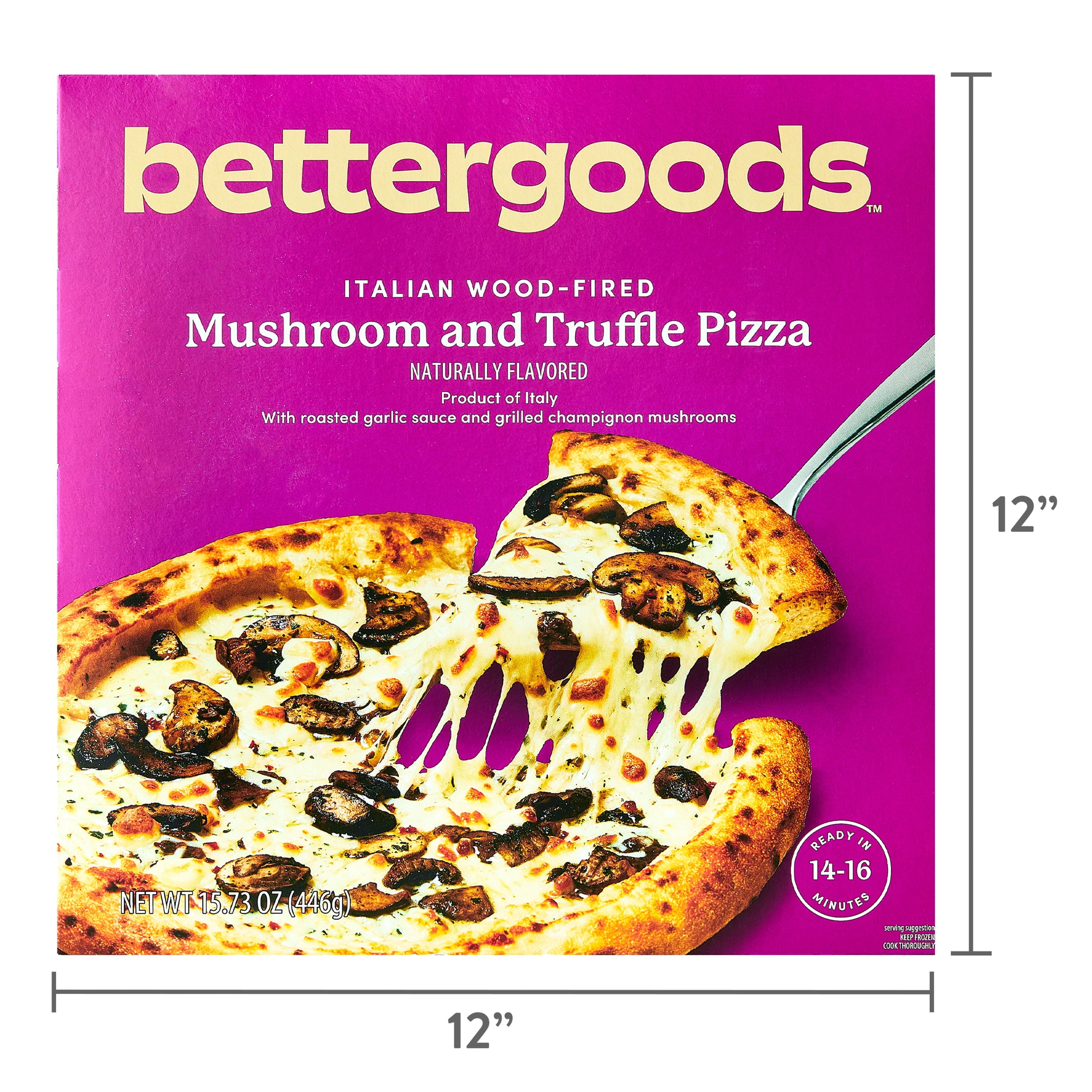 Bettergoods Italian Wood-Fired Mushroom and Truffle Pizza 15.73 Oz Frozen